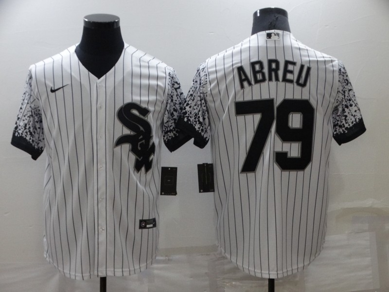 Men's Chicago White Sox #79 Jose Abreu White Cool Base Stitched Jersey Men's Chicago White Sox #79 Jose Abreu White Cool Base Stitched Jersey
